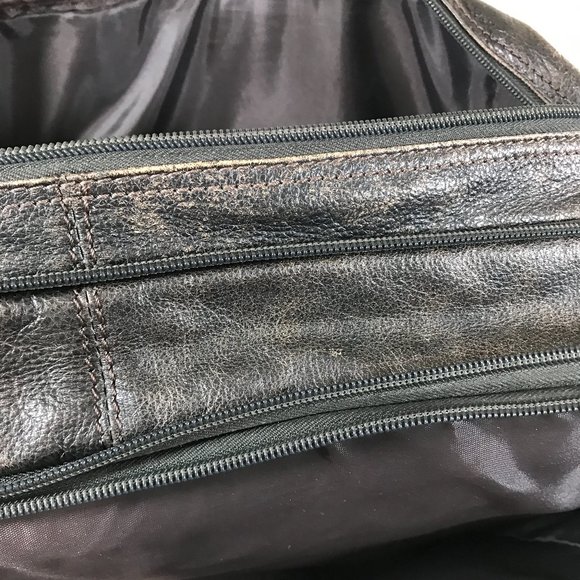Wilsons Leather Black Rivet Distressed Leather bag - Picture 9 of 13